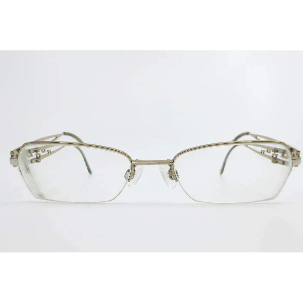 Charmant CH10855 LN Gold Titanium Semi Rimless Eyeglass Frames 51-18-135